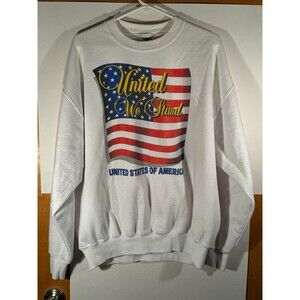 Vintage‎ USA United States of America United We Stand Crewneck Sweater XL